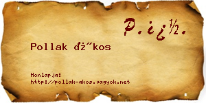 Pollak Ákos névjegykártya